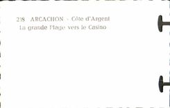 MODERN CARD Arcachon Main beach Dimensions Money Towards the Casino