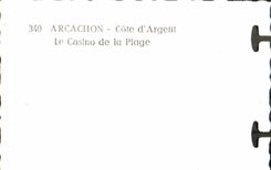 CPM Arcachon Cote d'Argent Le casino de la plage