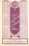 CPA Fantaisie Carte calendrier 1939 Militaria