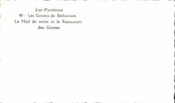 MODERN CARD the Caves De Betharram the Hall of Exit and the Restaurant of the caves