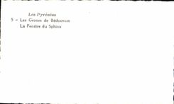 MODERN CARD the Caves De Betharram the Window of the Sphinx