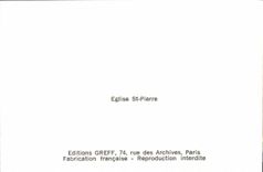 POSTAL MODERNA St Pedro de la iglesia de Saumur