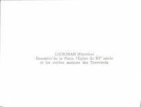 CPM Locronan Ensemble de la place Eglise du 15eme et les vieilles maisons des Tisserands