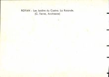POSTAL MODERNA jardines de Royan del casino el de la Rotonda
