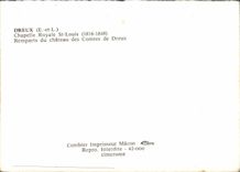 POSTAL MODERNA paredes reales de St. Louis de la cámara acorazada de Dreux del castillo de las cuentas De Dreux