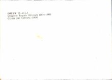 POSTAL MODERNA cripta real de St. Louis de la cámara acorazada de Dreux de Lefranc