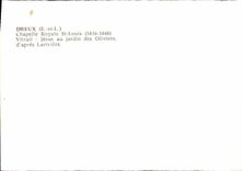 POSTAL MODERNA cámara acorazada real St. Louis Jesús de Dreux con el jardín de los Aceituna-árboles de Lariviere