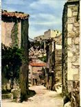 CPM La Vieille Rue Conduisons Au Chateau Feodal