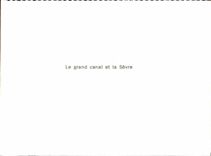 MODERN CARD the Large Canal And Separates It