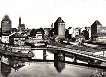 POSTAL MODERNA las mujeres mayores de Estrasburgo viajan con los puentes cubiertos