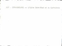 POSTAL MODERNA Estrasburgo la iglesia de San Pablo y la catedral