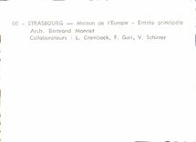 POSTAL MODERNA casa de Estrasburgo de la entrada principal de Europa