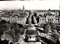 POSTAL MODERNA Estrasburgo vista hacia la universidad