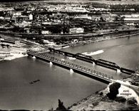 POSTAL MODERNA nuevos puentes vistos Estrasburgo del aire del Rin