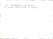 POSTAL MODERNA nuevos puentes vistos Estrasburgo del aire del Rin