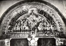 MODERN CARD Vezelay Abbey church Of the Madeleine central Tympanum of the narthex