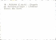 MODERN CARD Plouha Vault De Kermaria Year Isquit the Interior Statues Of the Saints