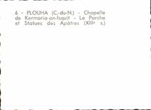 CPM Plouha Chapelle De Kermaria An Isquit Le Porche Et Statues Des Apotres Sous le porche