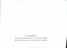 MODERN CARD Heavy Sainte Vernadette Paternal House Of Sainte Bernadette