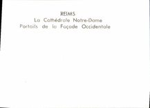 MODERN CARD Rheims the Cathedral Notre Dame Gates Of the Western Frontage