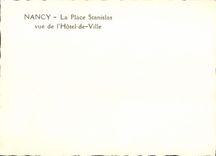 CPM Nancy La Place Stanislas Vue De l'Hotel De Ville