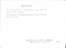 POSTAL MODERNA Bourges la catedral St. Etienne vista de la calle lleva amarillo
