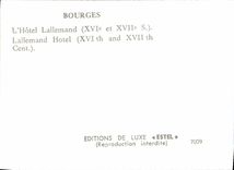 POSTAL MODERNA Bourges el hotel de Lallemand
