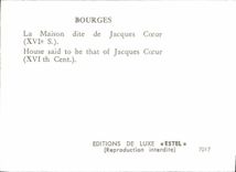 POSTAL MODERNA Bourges la casa conocida en fecha el corazón de Jacques