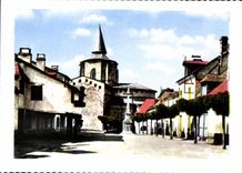 CPM St Savin La Place et L'Eglise abbatiale