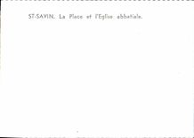 CPM St Savin La Place et L'Eglise abbatiale