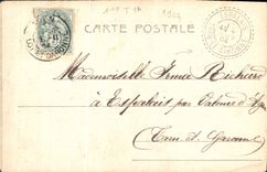 VINTAGE POSTCARD Fantasy Woman Espalais Seal