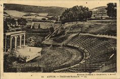 VINTAGE POSTCARD Autun Romain Theater