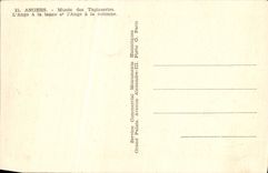 La POSTAL de la VENDIMIA encoleriza el museo de las tapicerías el ángel a la lanza y el ángel con la columna