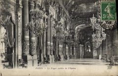 VINTAGE POSTCARD Paris the Public Hearth of the Opera