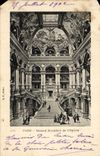 VINTAGE POSTCARD Paris Large Staircase of the Opera