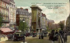 CPA Paris Boulevard et Porte Saint Denis