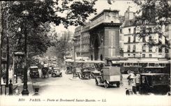 CPA Paris Porte Et Boulevard Saint Martin