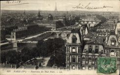 CPA Paris Panorama Des Huit Ponts
