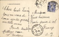 POSTAL París de la VENDIMIA vista de los siete puentes tomados de Gervais Saint