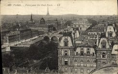 CPA Paris Panorama Des Huit Ponts