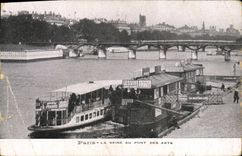 VINTAGE POSTCARD Paris the Seine With the Bridge Of Arts