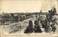 VINTAGE POSTCARD Paris View Of the Bridge Alexandre III And the Esplanade Of the Invalids Seen from Of the Large palace