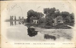 VINTAGE POSTCARD Surroundings Of Tours Holy Avertin the Jaulnay Restaurant