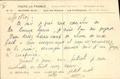 VINTAGE POSTCARD All Frank Bayonne Quay Of the Basques Fortifications