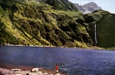 MODERN CARD the Lake D' Oo and its Cascade