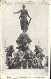 CPA Paris Le Triomphe de la Republique Lion