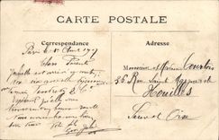 VINTAGE POSTCARD the Perspective Seine through Paris of the Seine upstream of Auteuil Boats