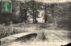 VINTAGE POSTCARD Castle of Villeron close Moret a Corner of the Park