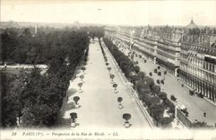 VINTAGE POSTCARD Paris View Of the Street De Rivoli