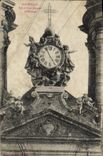 VINTAGE POSTCARD Luneville Church Jacques Saint the Clock